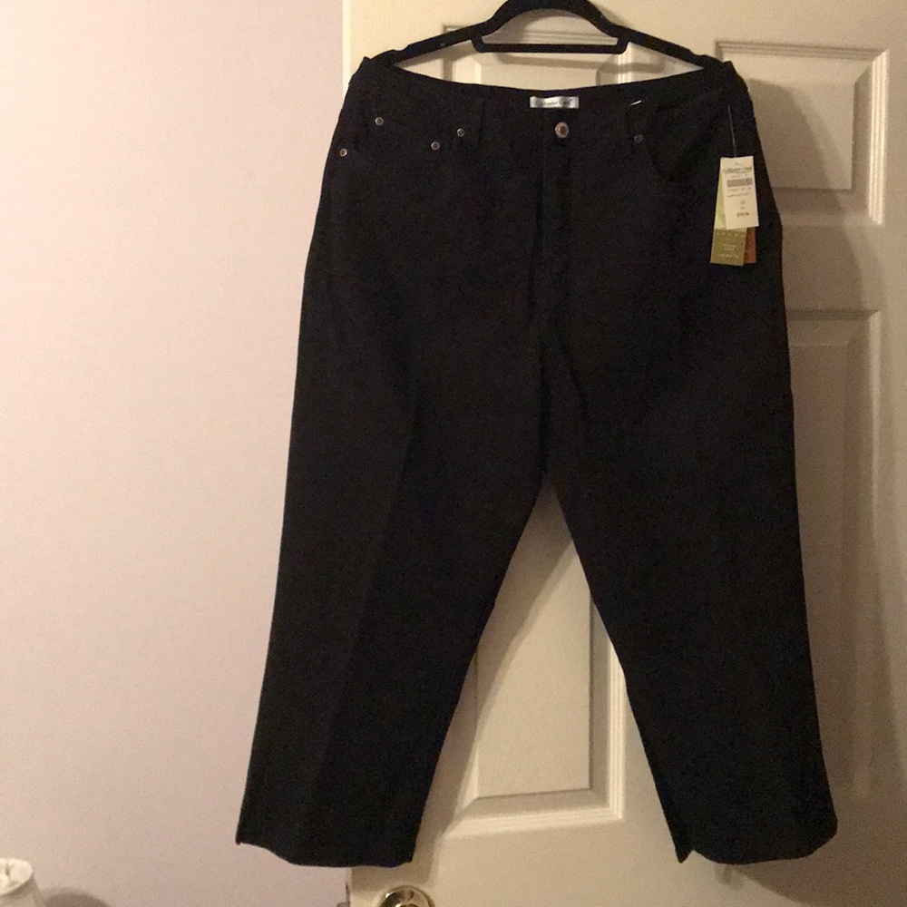 Cropped black jeans